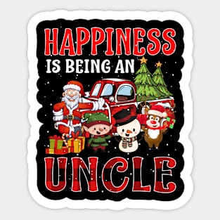 Happiness Is Being An Uncle Christmas Sticker